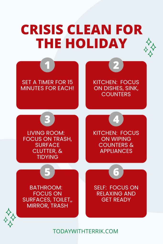 HOW TO CRISIS CLEAN FOR THE HOLIDAYS BY TODAY WITH TERRI K