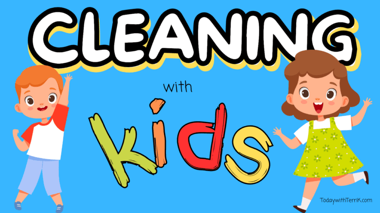 cleaning with kids cartoon